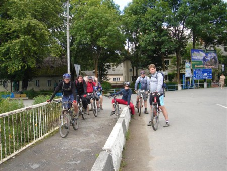 Společná bikerů z města.