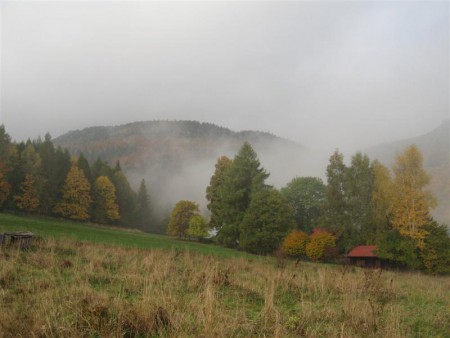Panorama někde v polovině trasy.