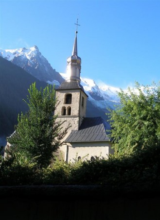 Pohled ze Chamonix.
