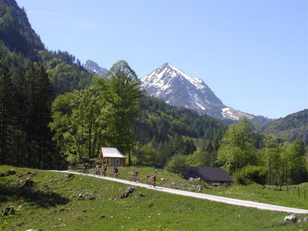Bikeři na trase.
