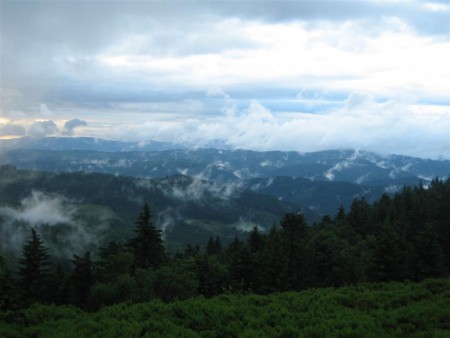 Panorama před Malým Javorníkem.