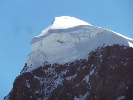 Breithorn 4 165 m.n.m. - pohled z lanovky. 