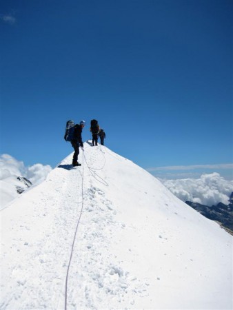 Další vrchůlek při sestupu Felikhorn 4 087 m.n.m..