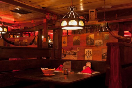 Interiér restaurantu.