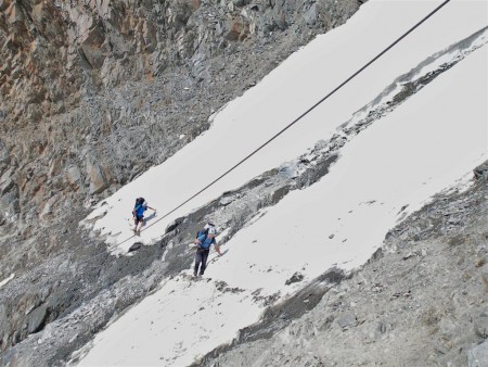 Přéma s Márou v Grand couloir.