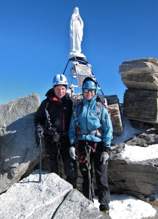 Gran Paradiso vrchol - Přéma s Majdou.